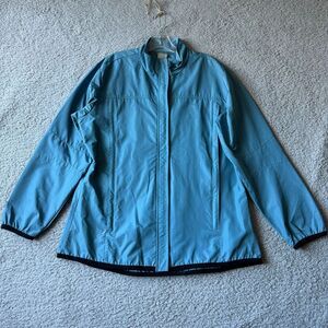 NEW Nike Jacket‎ Womens Extra Large Blue Windbreaker Rain Coat Outdoor Ski Track
